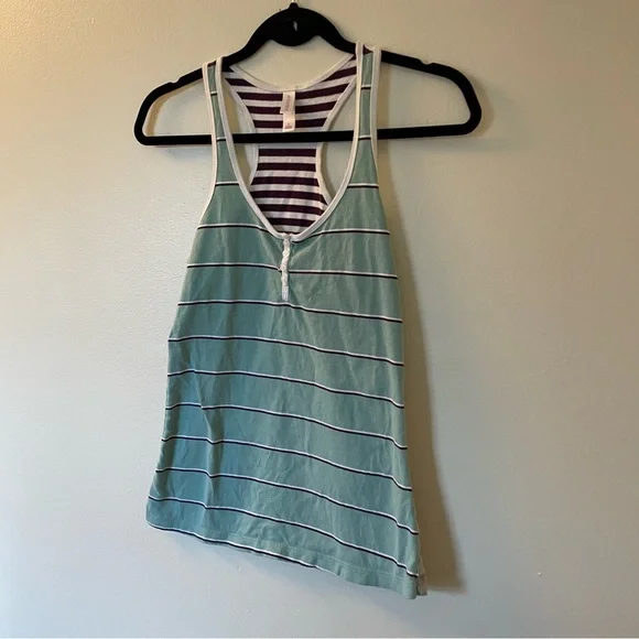 Xhilaration | Green, Purple Colorblock Racerback Tank | Size Small - Picture 4 of 11